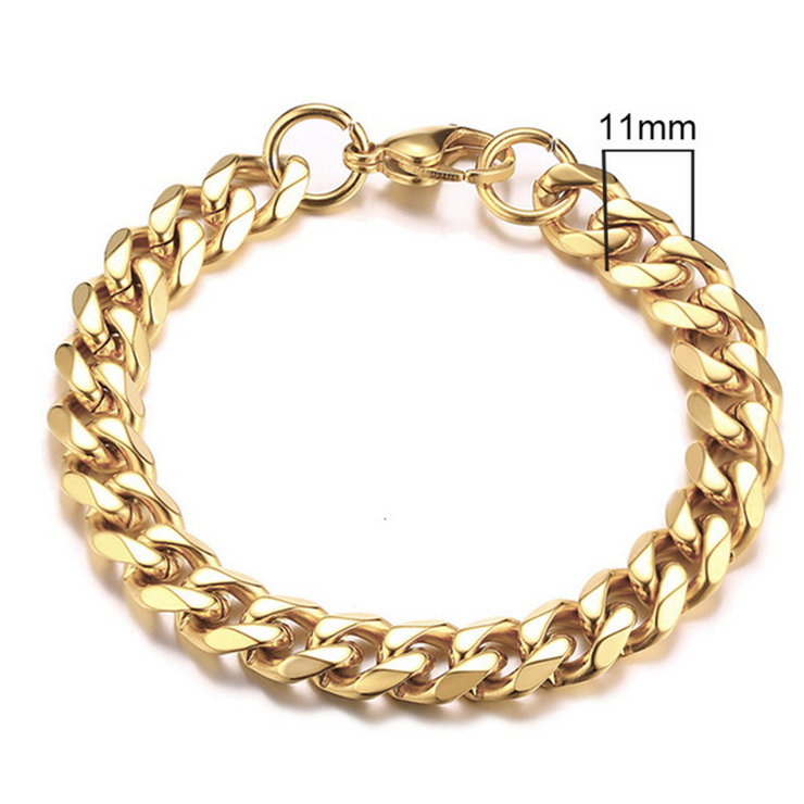 Stainless Steel Cuban Chain Bracelet