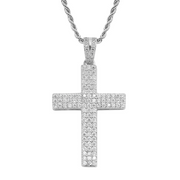 Baguette Cross Pendant Necklace