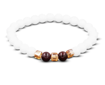 Natural White Chalcedony Positivity Bracelet