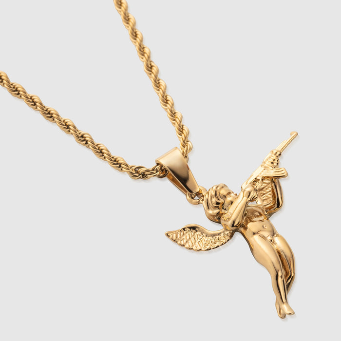 Gold Cupid's Revenge Pendant Necklace