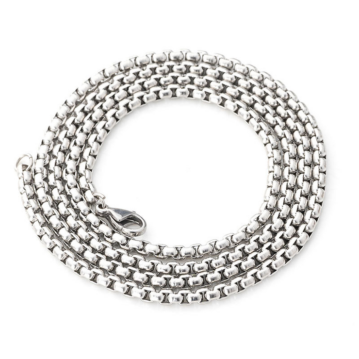 Silver-Tone Titanium Chain Necklace