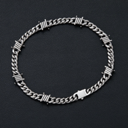 Barbed Wire Design Cuban Link Necklace