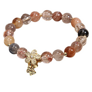 Multicolored Gemstone Flower Bracelet