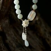 Natural White Jade Luck Charm Bracelet