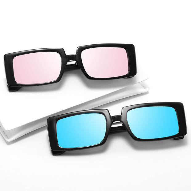 Retro Rectangle Frame Polarized Sunglasses