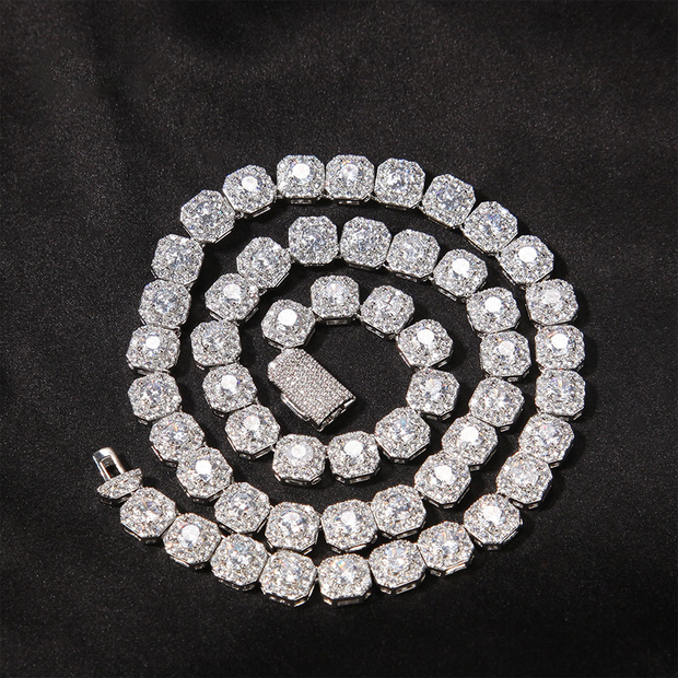 9mm Square Zircon Necklace