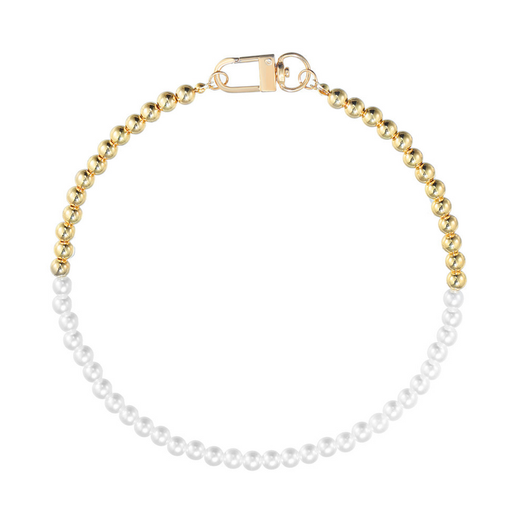 Chic Pearl Embellished Lock Chain Necklace