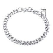 Stainless Steel Cuban Chain Bracelet