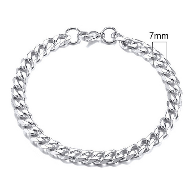Stainless Steel Cuban Chain Bracelet