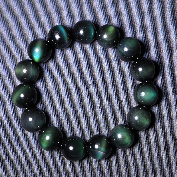 Natural Eye Obsidian Bracelet