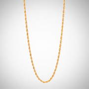 3mm Twisted Gold Rope Chain