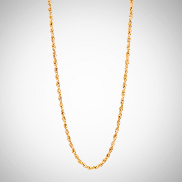 3mm Twisted Gold Rope Chain