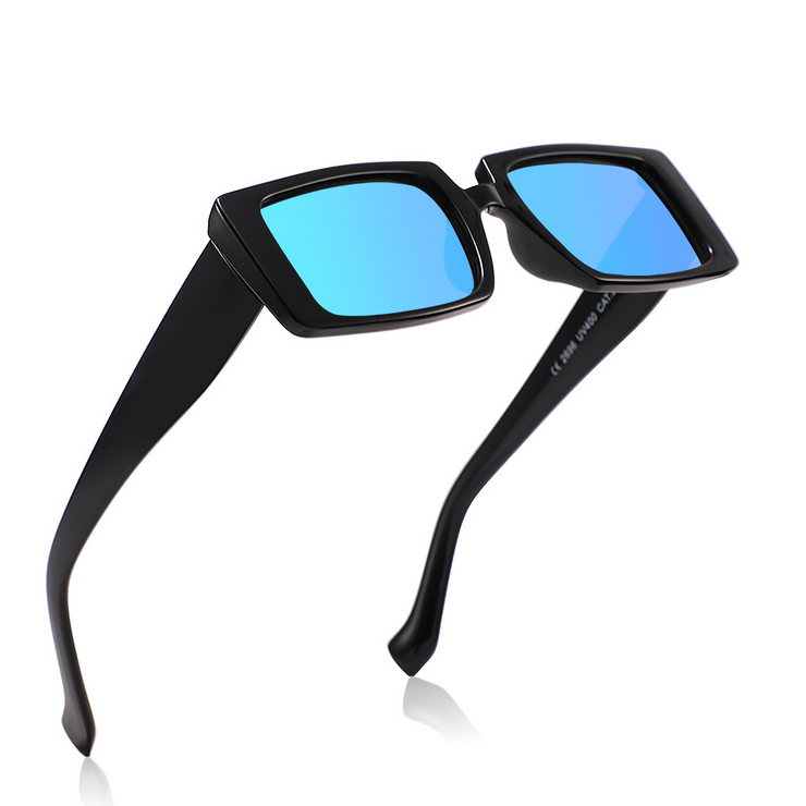 Retro Rectangle Frame Polarized Sunglasses