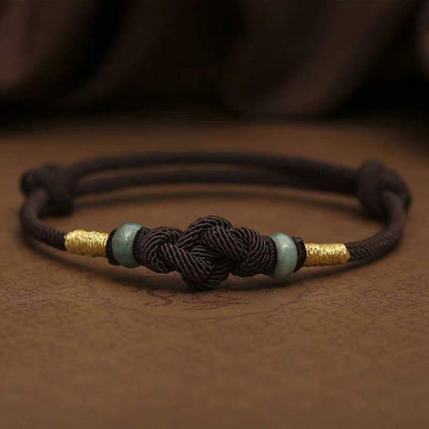 Luck and Fortune Knot Jade Bracelets for Couples