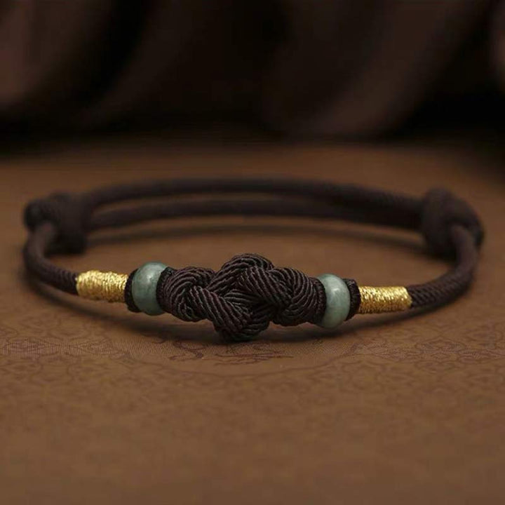 Luck and Fortune Knot Jade Bracelets for Couples