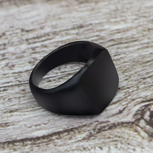 Vikings Energy Matte Black Onyx Ring
