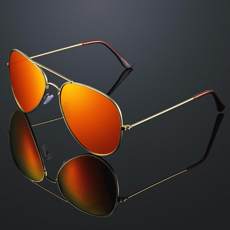 Gold Metal Frame Anti-UV Sunglasses