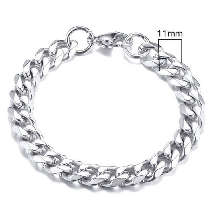 Stainless Steel Cuban Chain Bracelet