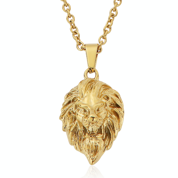 Gold Lion Pendant Necklace