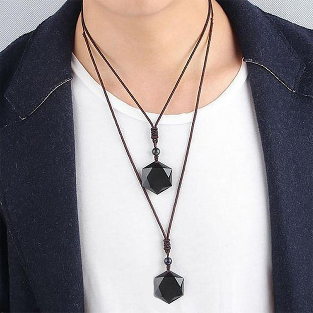 Natural Black Obsidian Protection Necklace