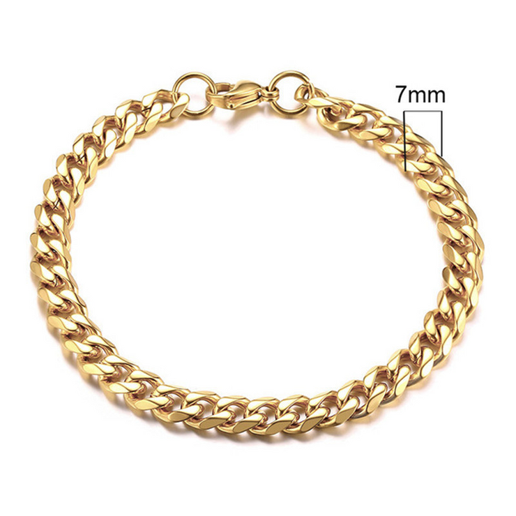 Stainless Steel Cuban Chain Bracelet