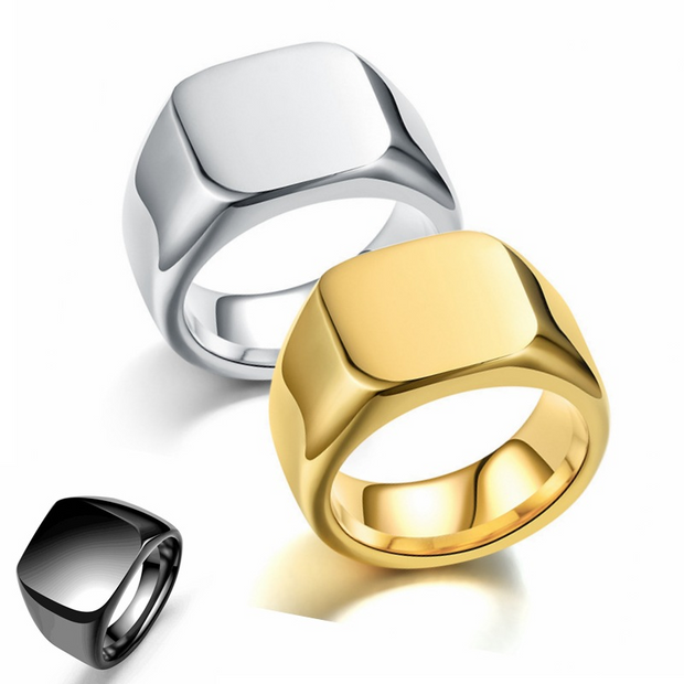 Gold Classic Signet Ring