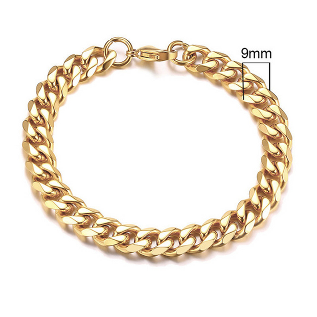 Stainless Steel Cuban Chain Bracelet