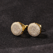 Round Double Layer Stud Earrings