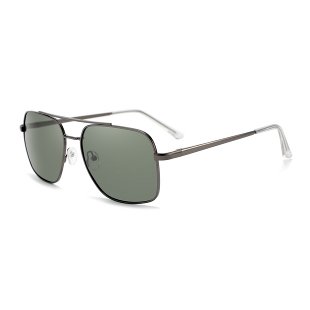 Square Frame Double Beam Polarized Sunglasses