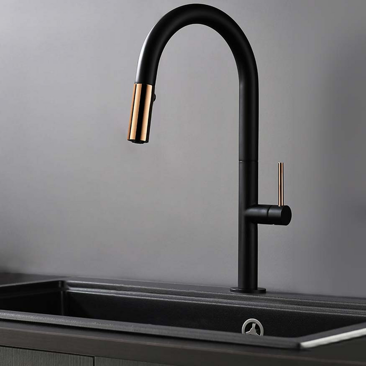 Simple Pull Down Kitchen Tap with Dual Function Single Lever Handle