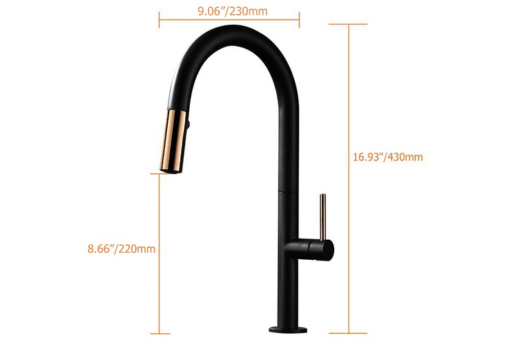 Simple Pull Down Kitchen Tap with Dual Function Single Lever Handle