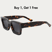 Tortoiseshell Plate Frame Polarized Sunglasses