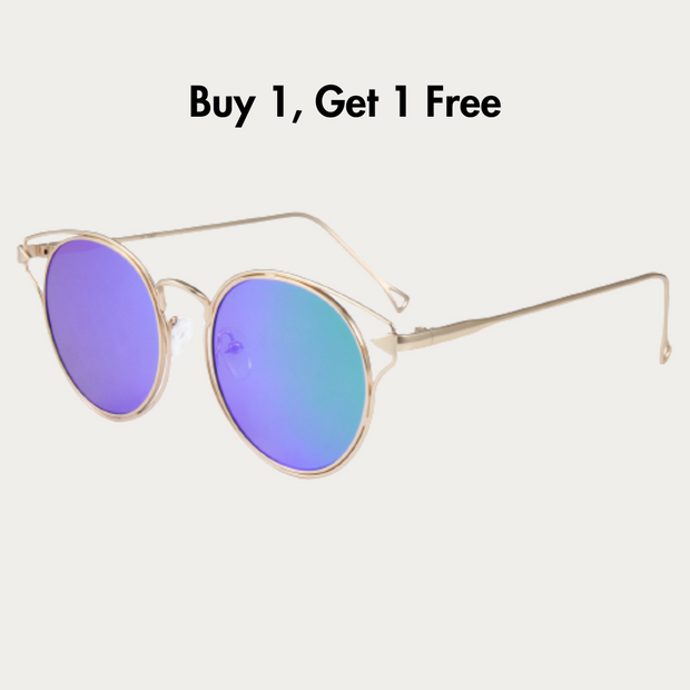 Metal Cat Eye Frame Retro Sunglasses