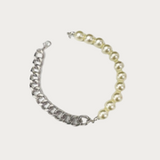 Pearl Cuban Chain Bracelet