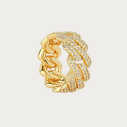 Gold Cuban Prong Ring