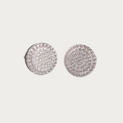 Round Double Layer Stud Earrings