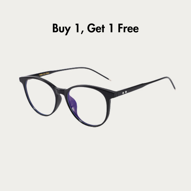 Simple Retro Oval Frame Anti-Blue Glasses