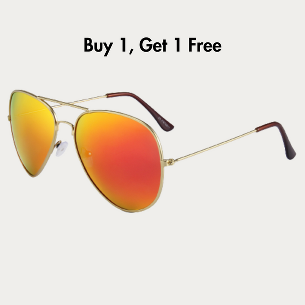 Gold Metal Frame Anti-UV Sunglasses