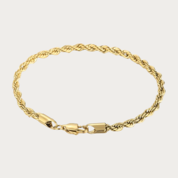 4mm Gold Rope Bracelet