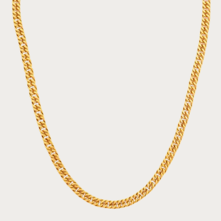 5mm Gold Square Cuban Chain