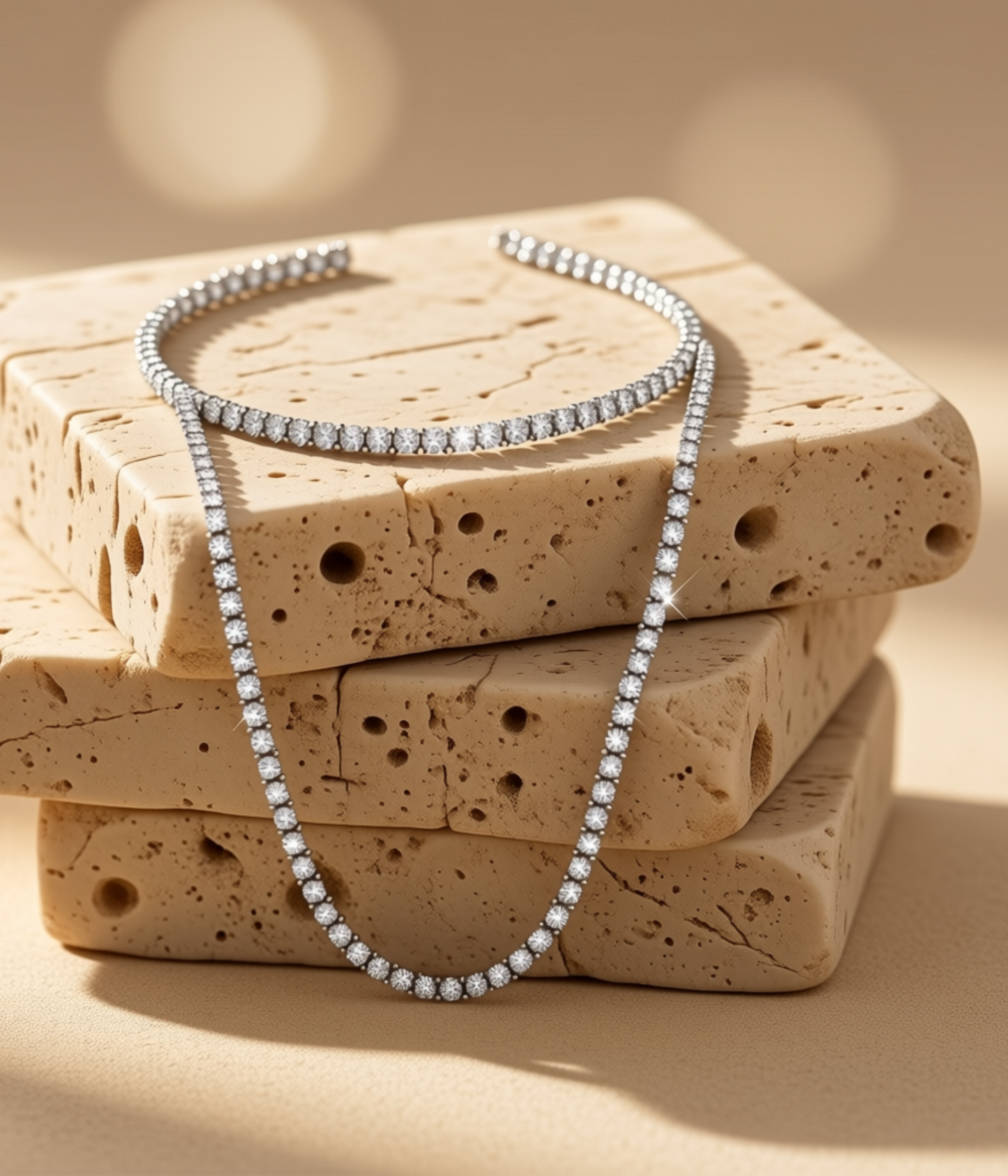 2mm Diamond Tennis Choker Necklace