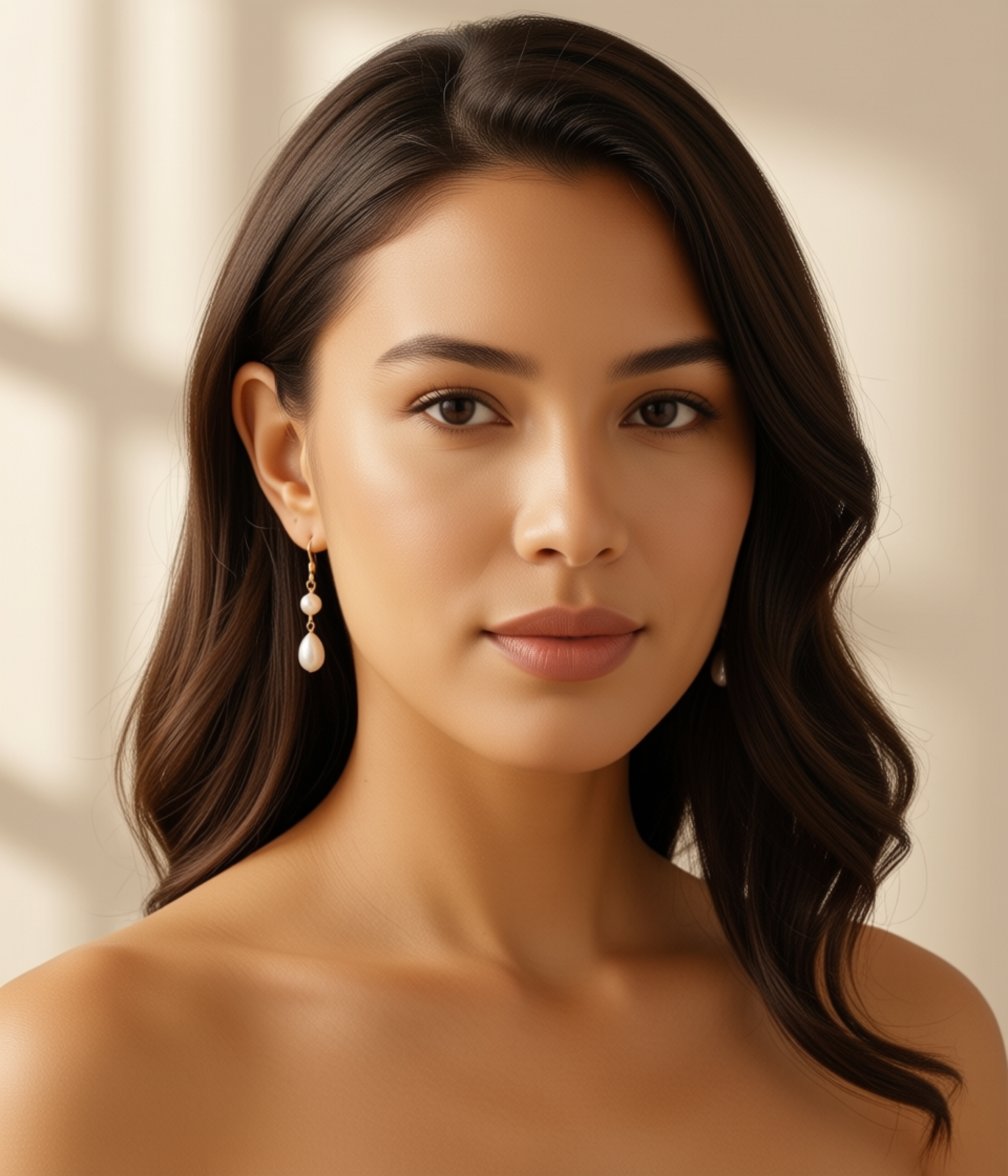 Natural Freshwater Pearl Drop Earrings