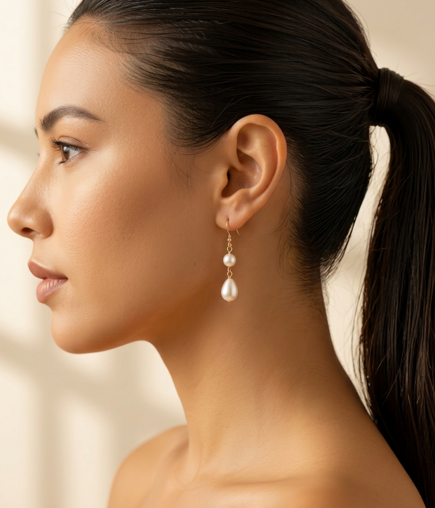 Natural Freshwater Pearl Drop Earrings