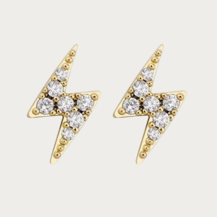 Gold Lightening Earrings