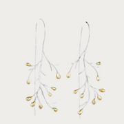 Silver Tree Branch Design Earrings