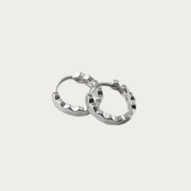 Honeycomb Shaped Hoop Earrings