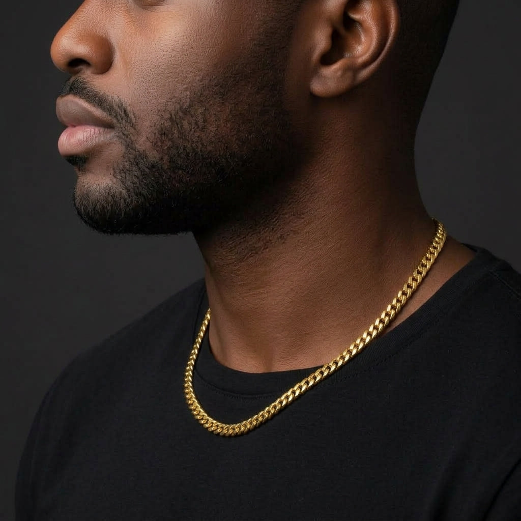 5mm Gold  Cuban Link Chain
