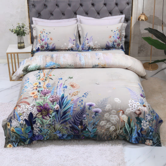 Purple Flowers - Bedding Set