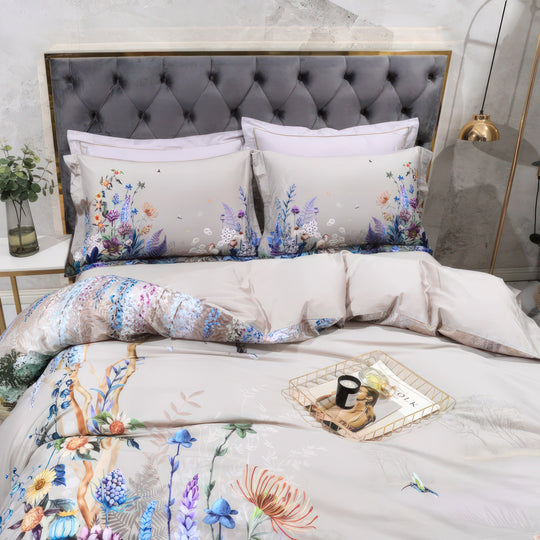 Purple Flowers - Bedding Set