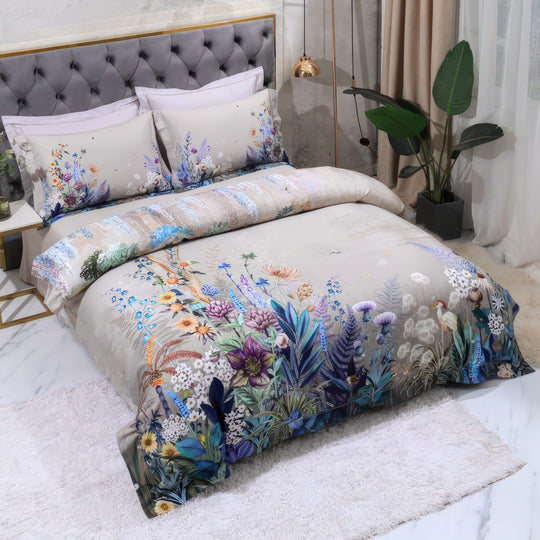 Purple Flowers - Bedding Set